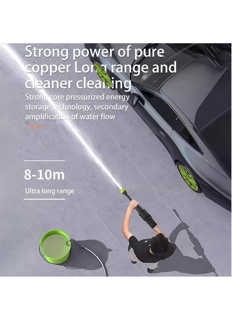 Cordless Pressure Washer, 6-in-1 Nozzle Power Washer, 18000mAh Battery, 30Bar 300W Portable High Power Washer Gun with Foam Generator, for Car Wash, Home Cleaning, Yard and Outdoor Use - Image 4